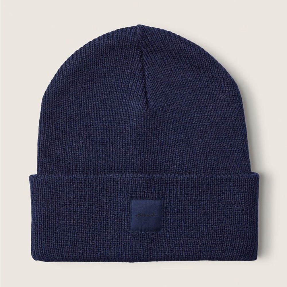 PINK Victoria's Secret Navy Beanie BNWT One Size